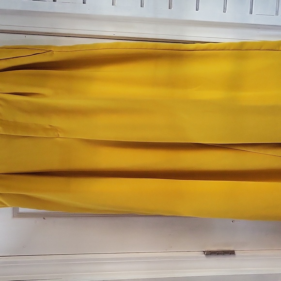 SERGIO HUDSON, Bright Yellow Wide-Leg Pants, SIZE L - Picture 3 of 7